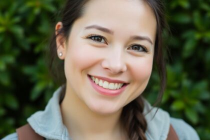 Alyson Sandro smiling in a natural outdoor setting.