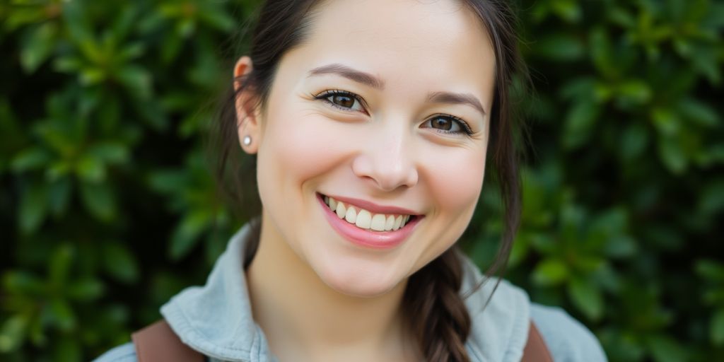 Alyson Sandro smiling in a natural outdoor setting.
