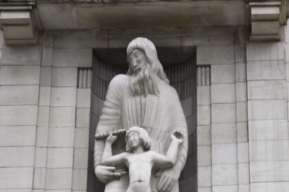 Eric Gill statue restored at Broadcasting House