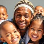 Lil Wayne with his children, smiling and having fun.