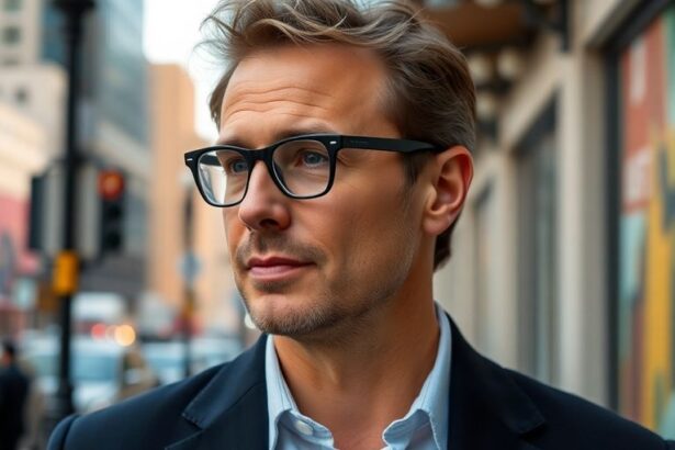 Cooke Maroney portrait in urban setting, stylish attire.