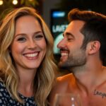 Jennifer Lawrence and partner enjoying a joyful outdoor moment.