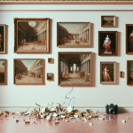 Tourist damages painting