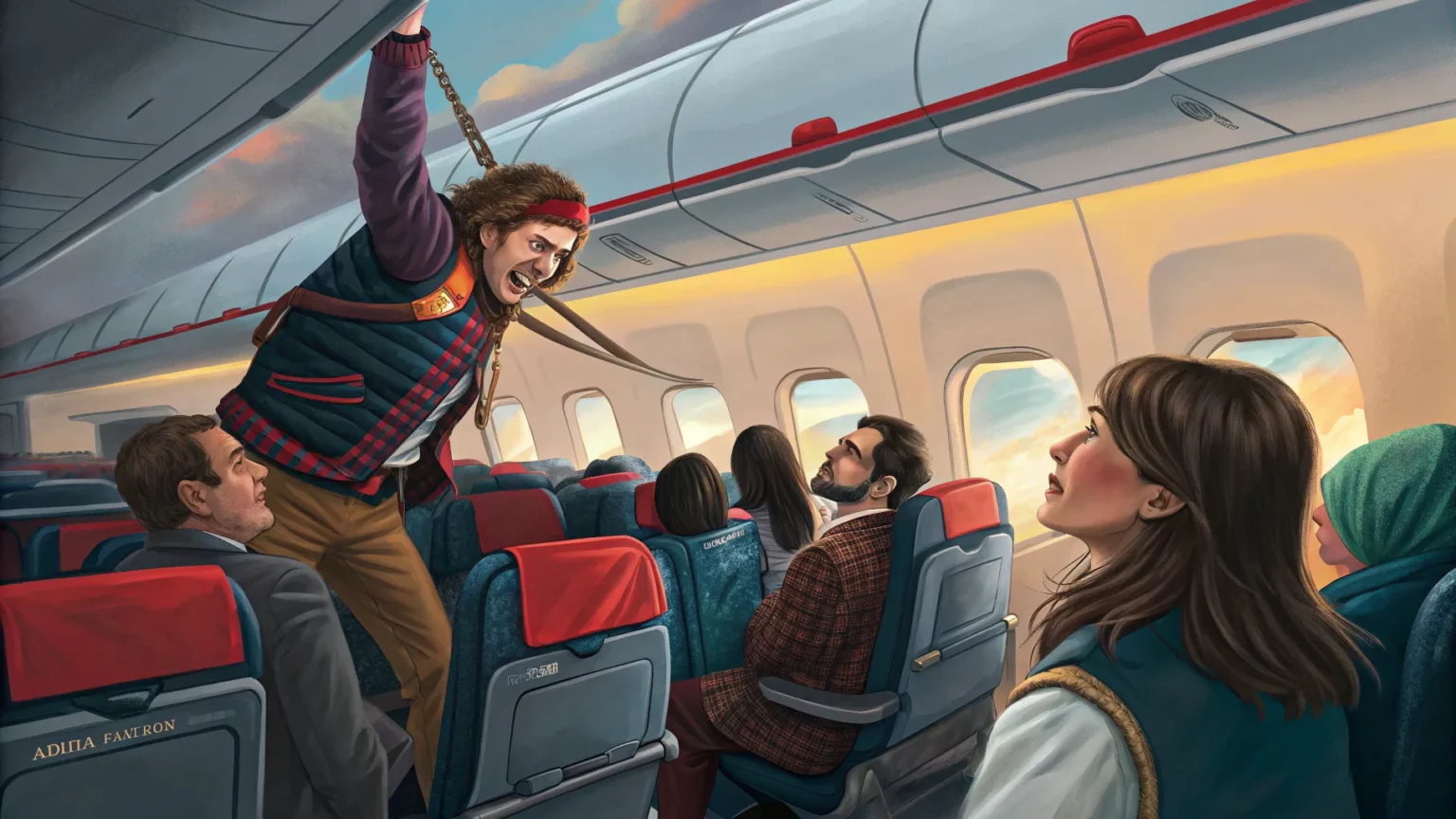 passenger breaks free