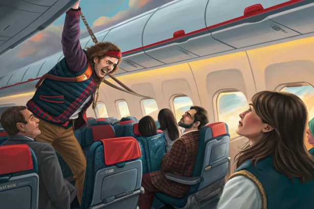 passenger breaks free