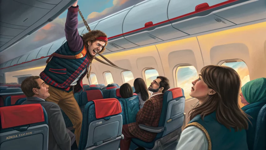 passenger breaks free