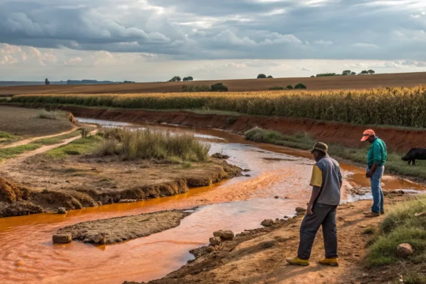 acidic mine waste spill alarms farmers