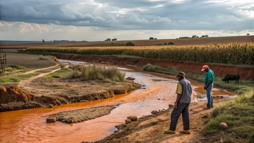 acidic mine waste spill alarms farmers