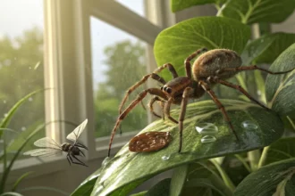 house spiders use vomit prey