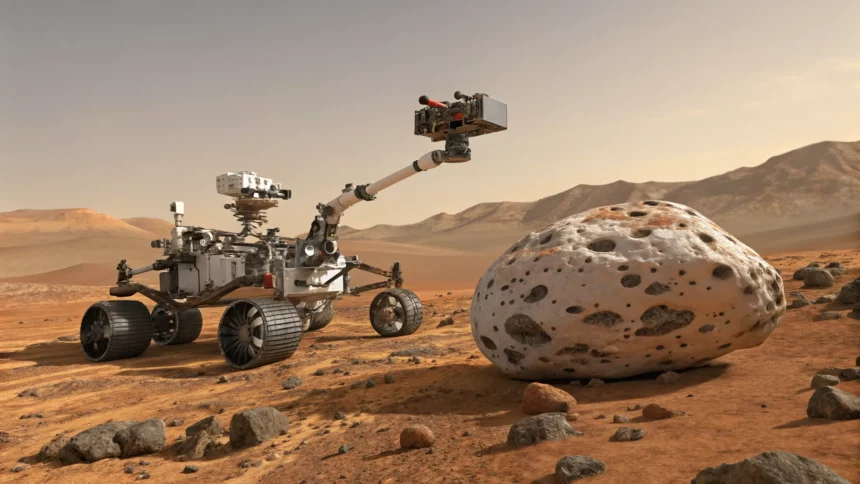 mars rover spotted rock
