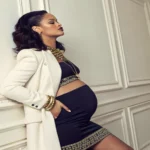 rihanna shows baby bump bold photoshoot