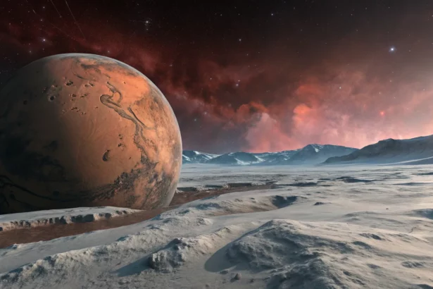 mars polar vortex ozone surge