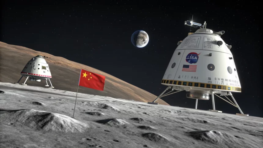 nasa china race back moon