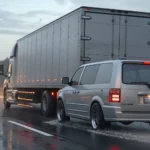 truck tailgating triggers crash interstate