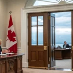 trump halts canada talks reagan ad