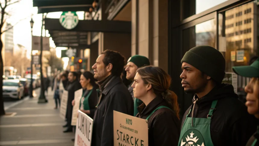 starbucks workers coordinated walkout