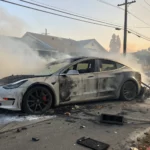 tesla fatal fire lawsuit blamed
