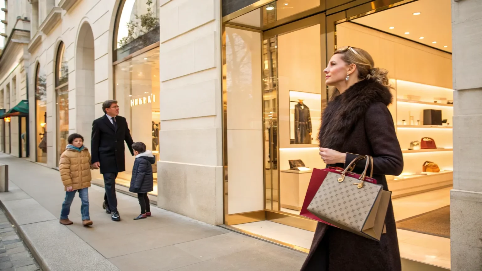 wealthy shoppers spend others struggle