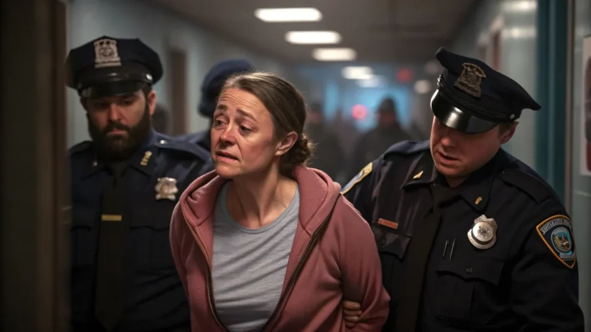 woman arrested false imprisonment suspicion