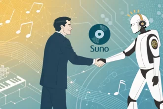 record label partners with suno