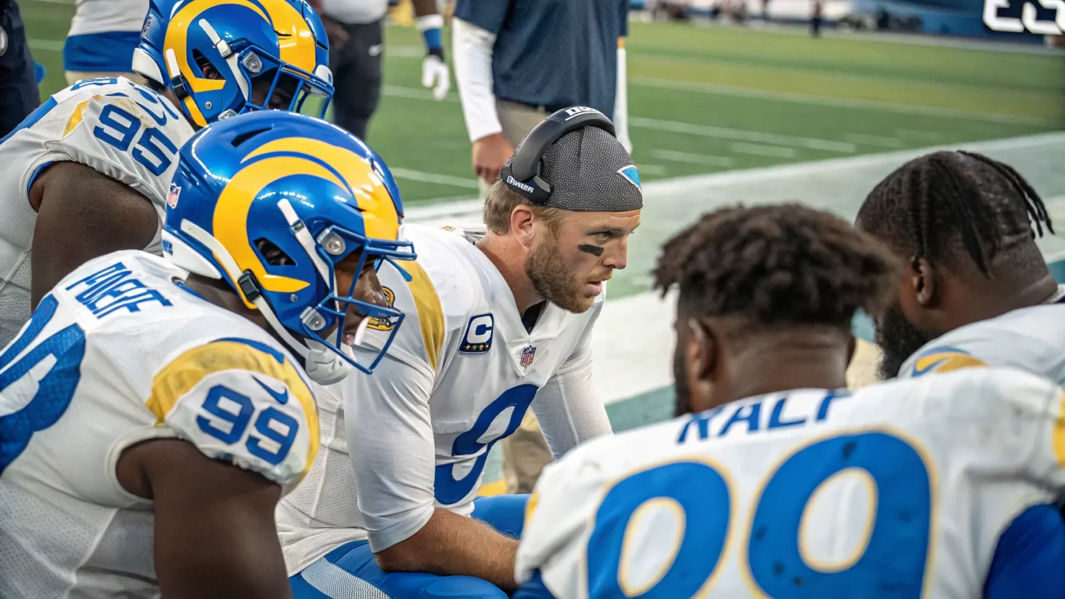 adams receives stafford sideline message