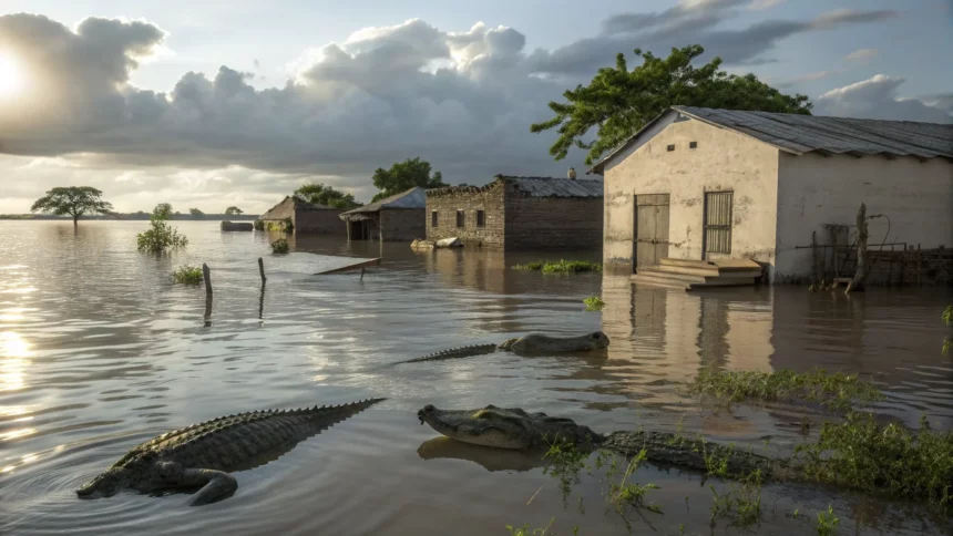 floods spur crocodile threat mozambique
