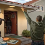 wanted suspect surrenders firearms seized