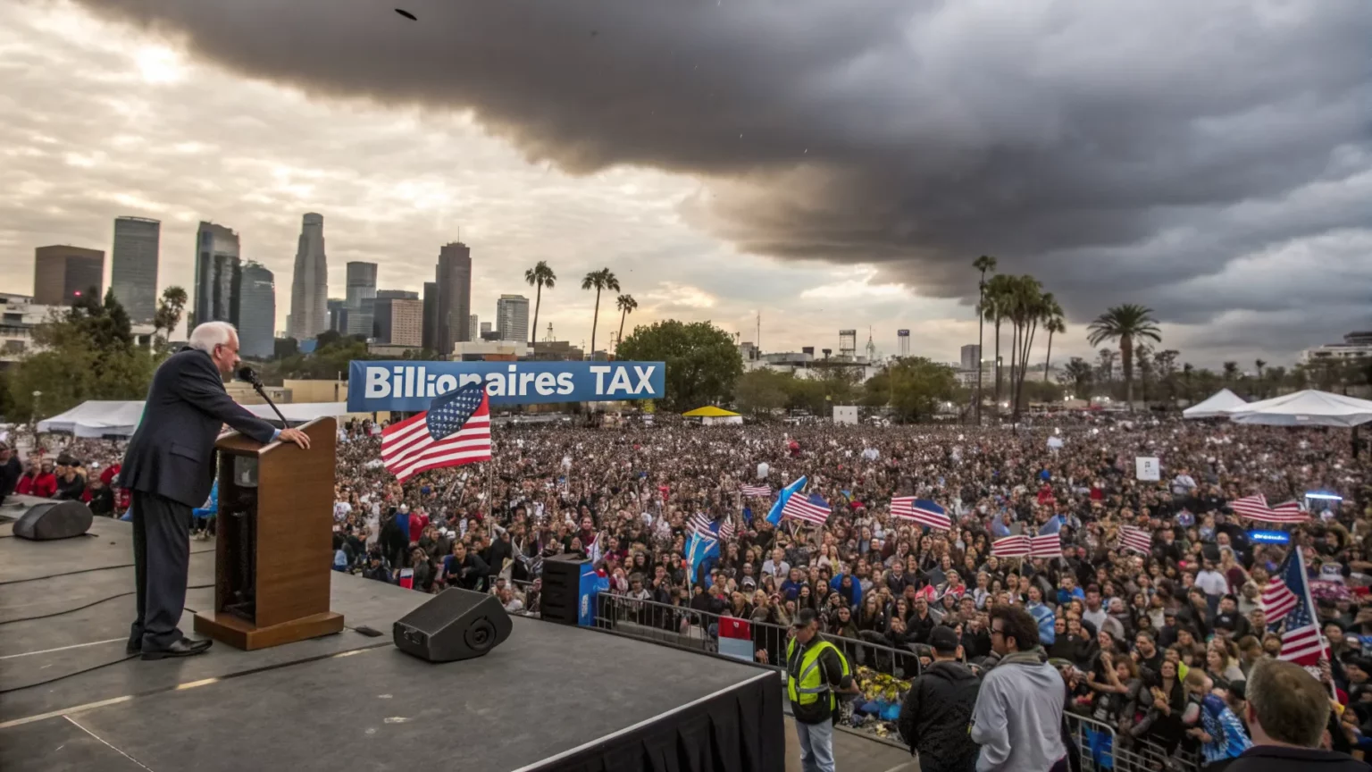 sanders los angeles billionaires tax