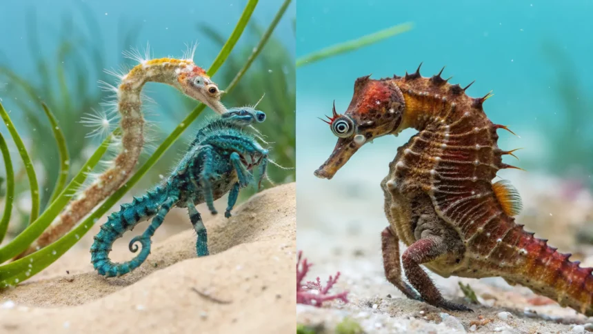 seahorses and spiders lead courtship show