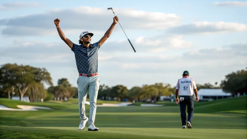 bhatia wins arnold palmer playoff