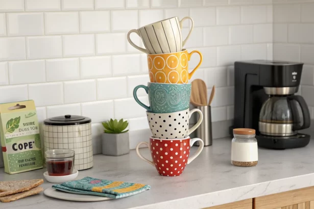 mug handle orientation kitchen storage