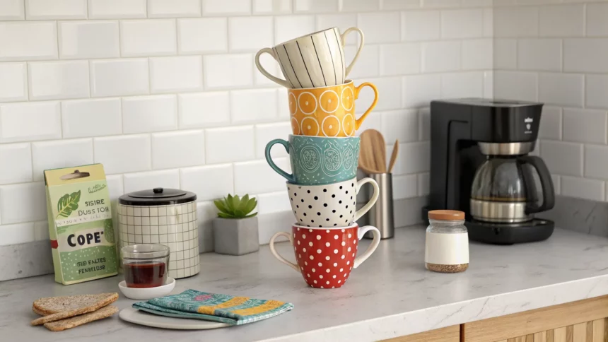 mug handle orientation kitchen storage