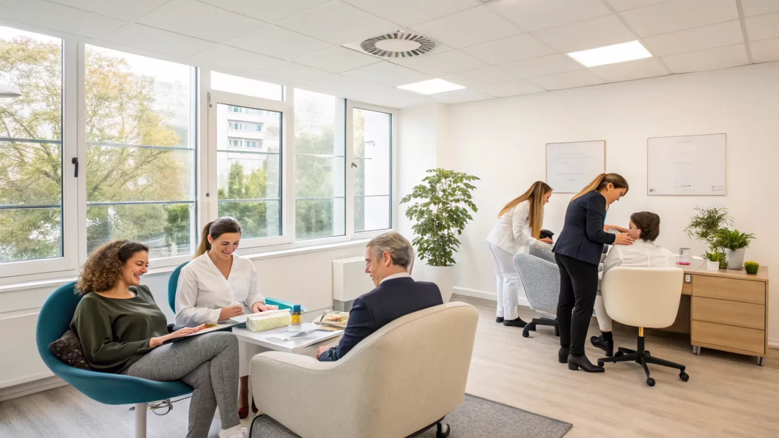 office cosmetic procedures team bonding