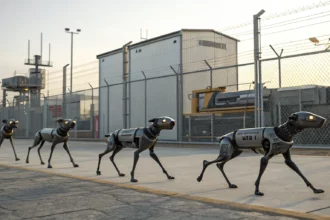robot dogs patrol industrial sites