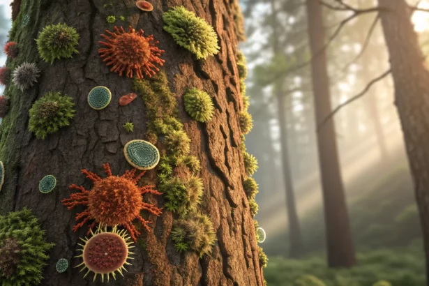 tree bark microbes reduce methane