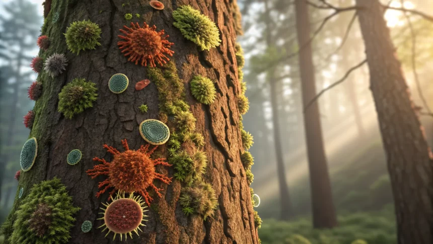 tree bark microbes reduce methane