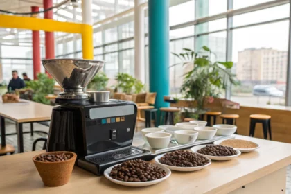 coffee dose scales salon concept