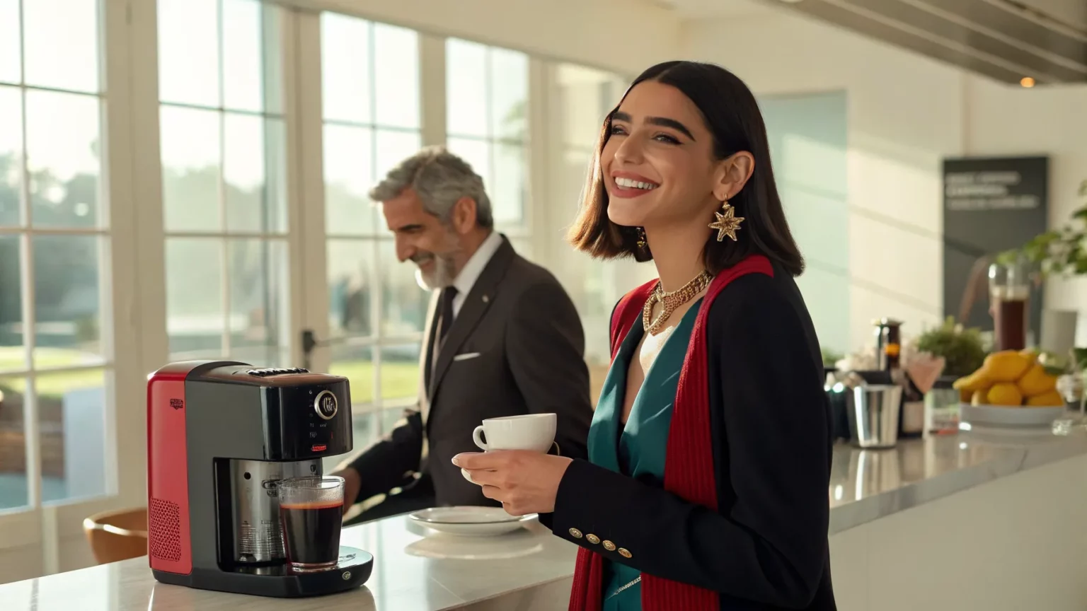 dua lipa nespresso campaign