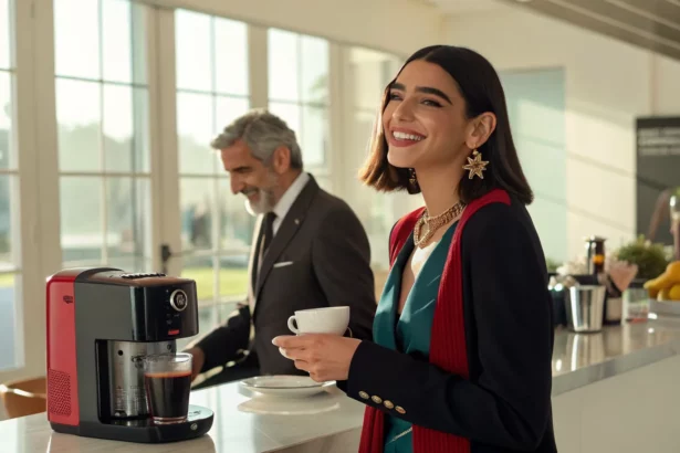 dua lipa nespresso campaign