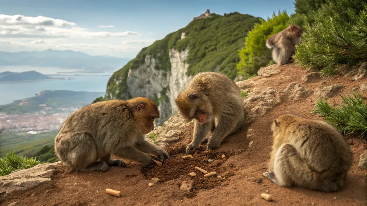 macaques consume soil for nausea