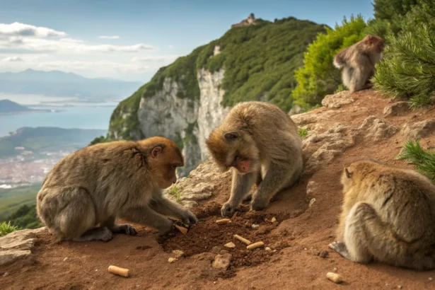macaques consume soil for nausea