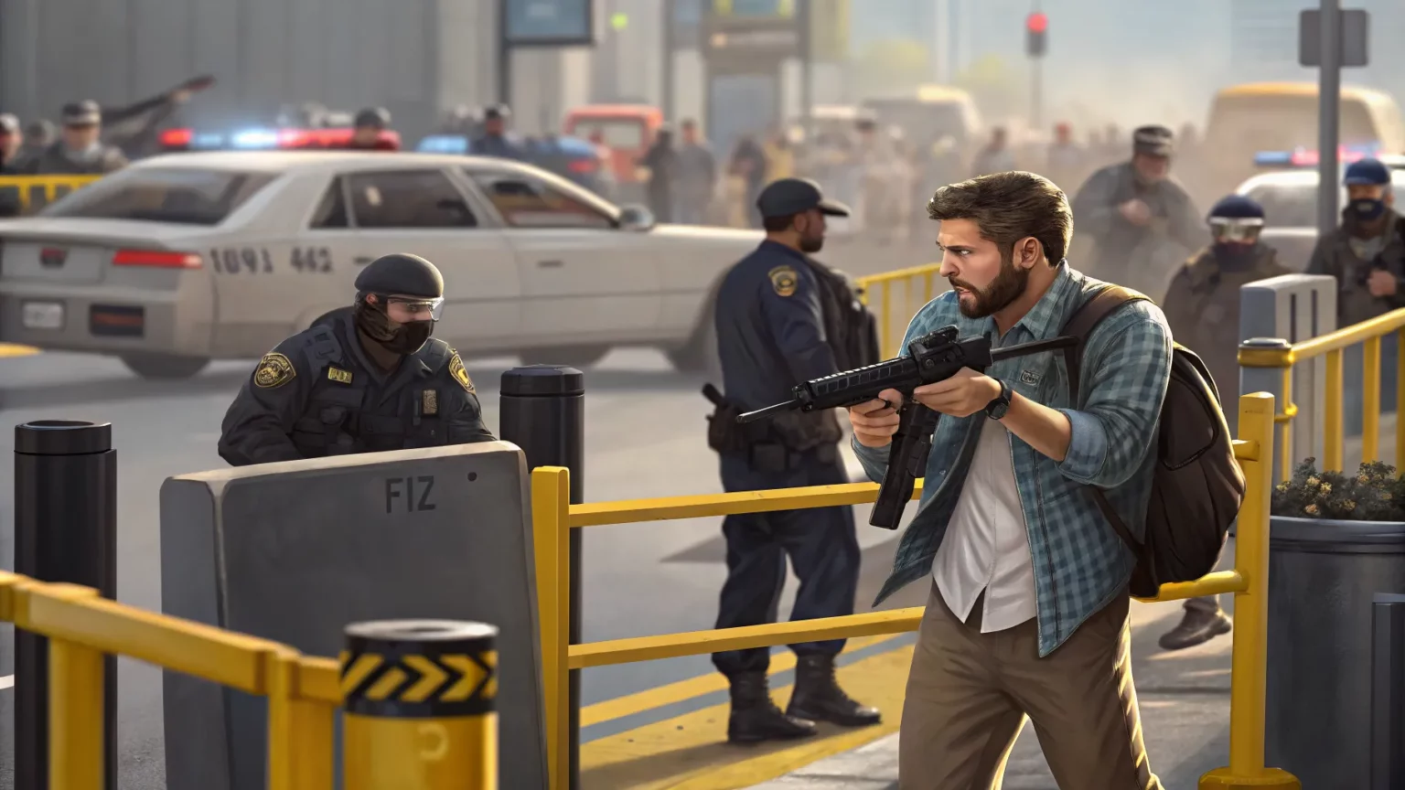 security checkpoint shootout man accused