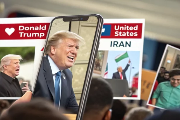 viral videos target trump iran