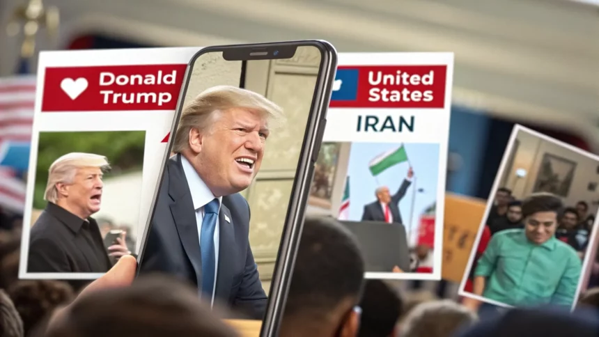 viral videos target trump iran