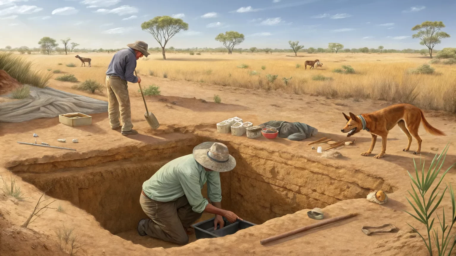 ancient dingo burial feeding ritual