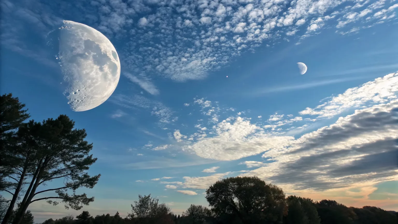 moon occults venus daytime sky