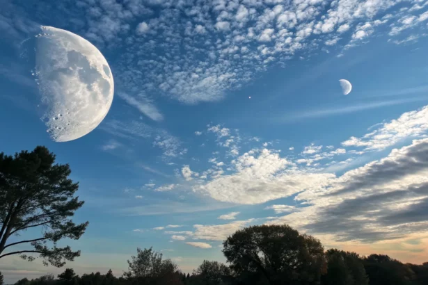 moon occults venus daytime sky