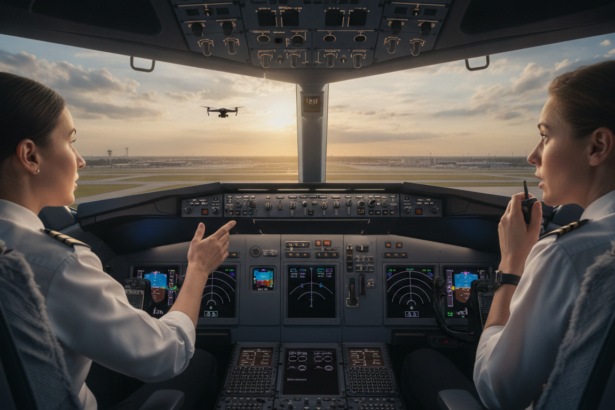 pilots report drone near airport