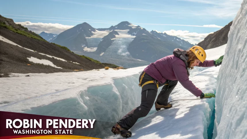 worker falls into crevasse near camp