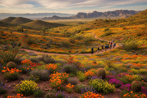 desert flowers after rainfall events